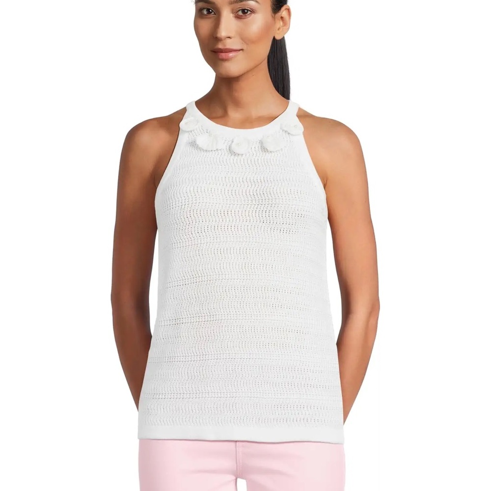 Lilly Pulitzer Emra White Crochet Halter Tank Top - Women